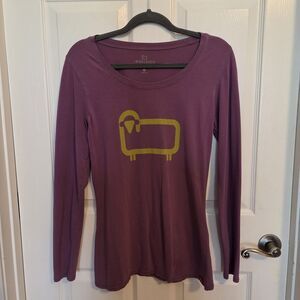 Woolrich Purple Sheep Long Sleeve Top Women's Size Small